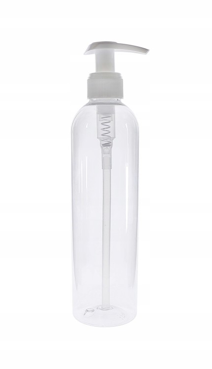 Round Lahvička s pumpičkou 250ml transparentní - Úklidové a ochranné pomůcky Stěrky, stahovače vody. rozprašovače